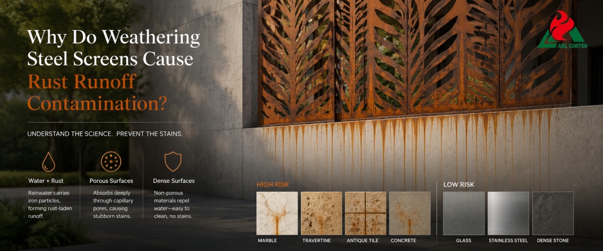 Why Do Weathering Steel Screens Cause Rust Runoff Contamination